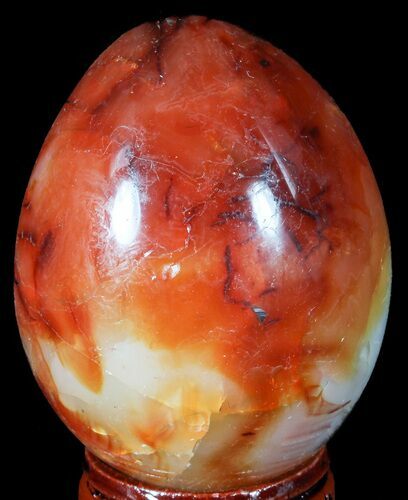 Colorful Carnelian Agate Egg #55542